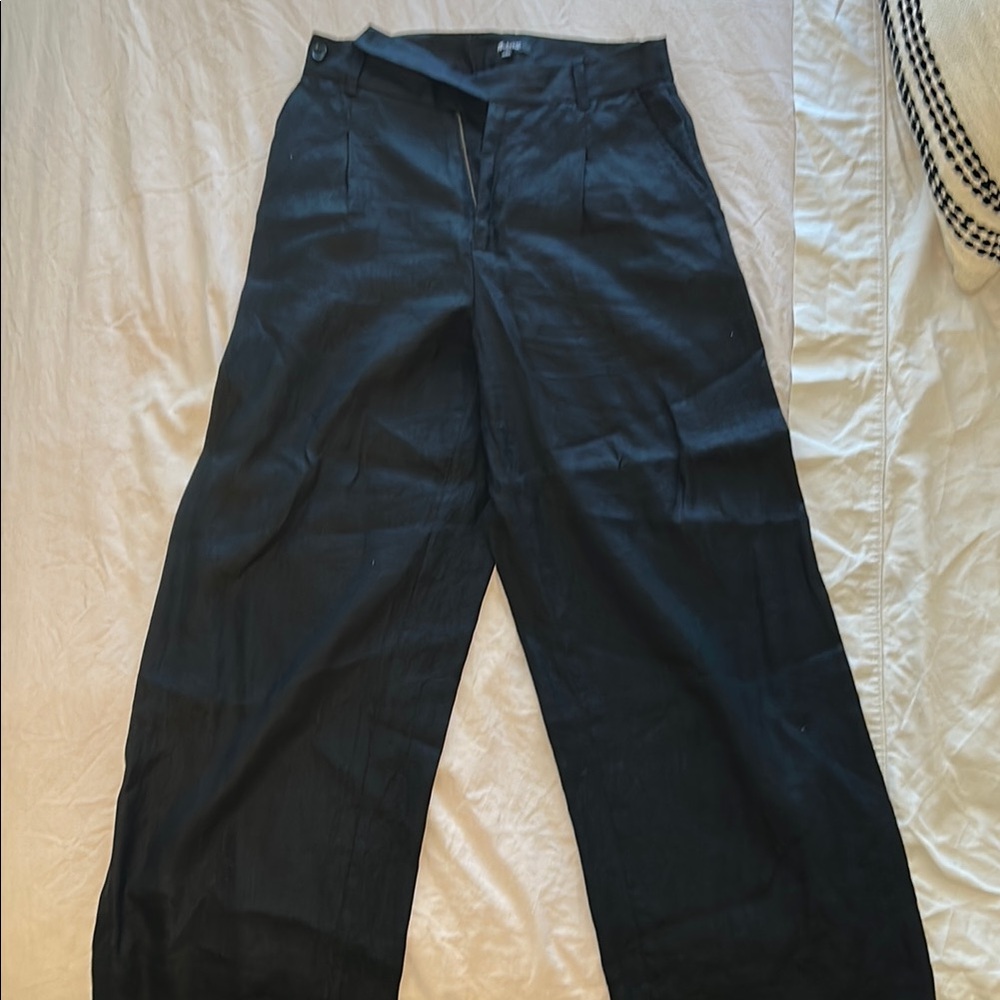 Women’s Size 6 Black Madewell Linen Pants